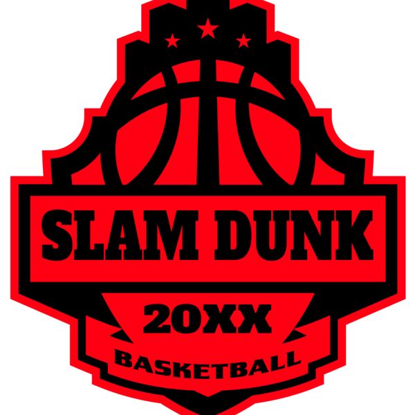 SLAM DUNK Basketball Logo Template Vignette
