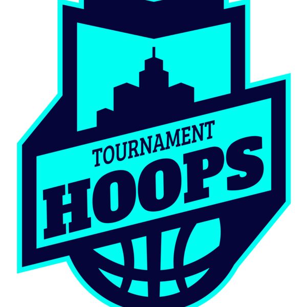 Hoops Tournament Basketball logo template Vignette