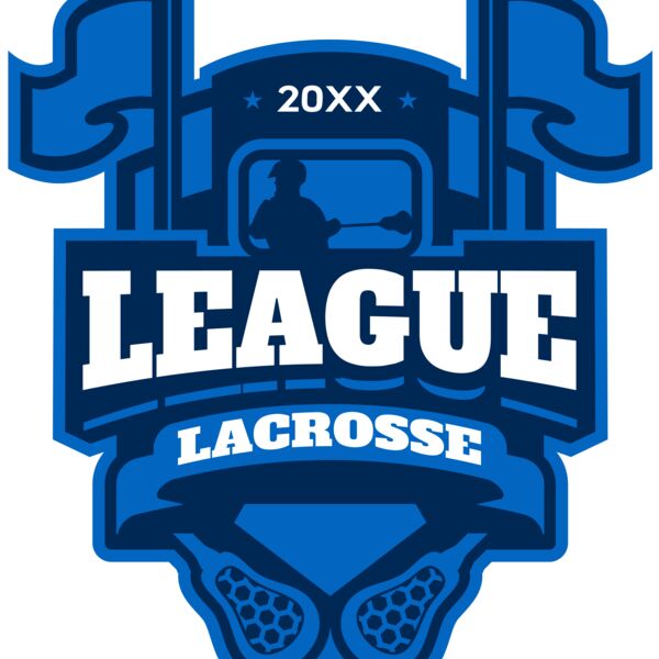 League Lacrosse Logo Template Vignette