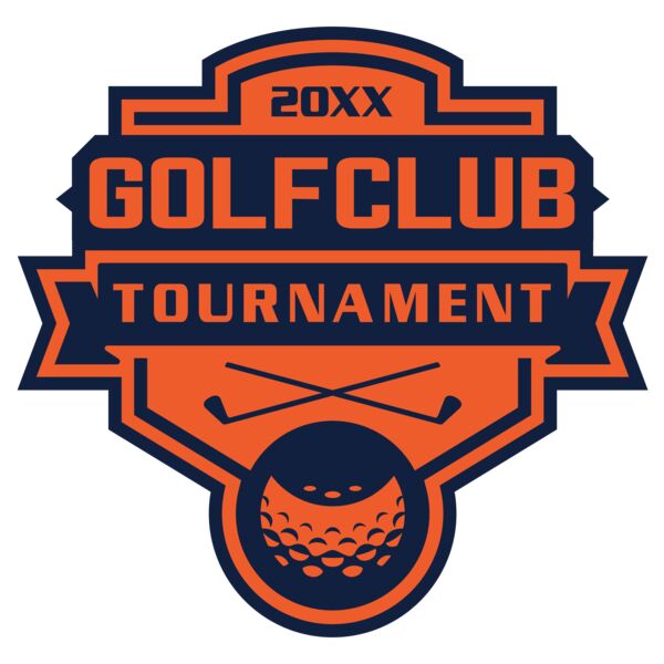 Golf club Tournament logo template 02 Vignette