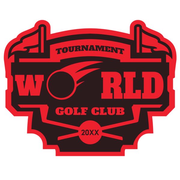 World Tournament Golf club logo template Vignette