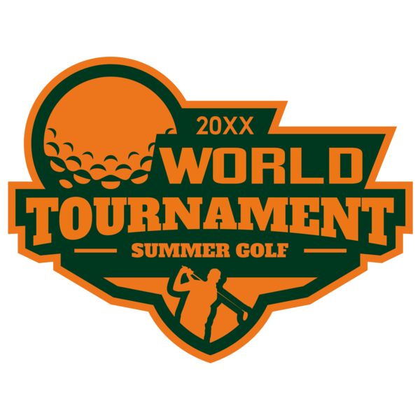 World Tournament Simmer Golf logo template Vignette