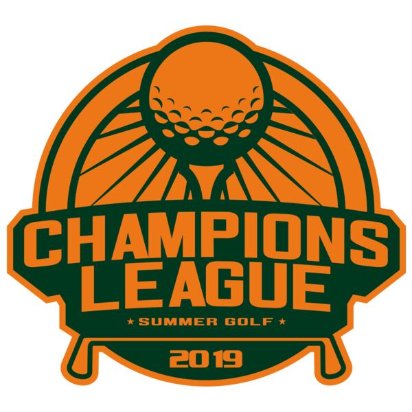 Champions League Summer Golf logo template Vignette