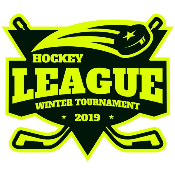 League Hockey Winter Tournament logo template Vignette
