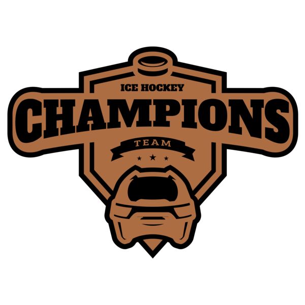 Champions Team Ice Hockey logo template Vignette