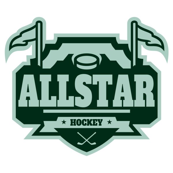 All Star Hockey Tournament logo template 02 Vignette