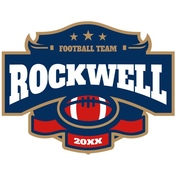 Rockwell Football team logo template Vignette