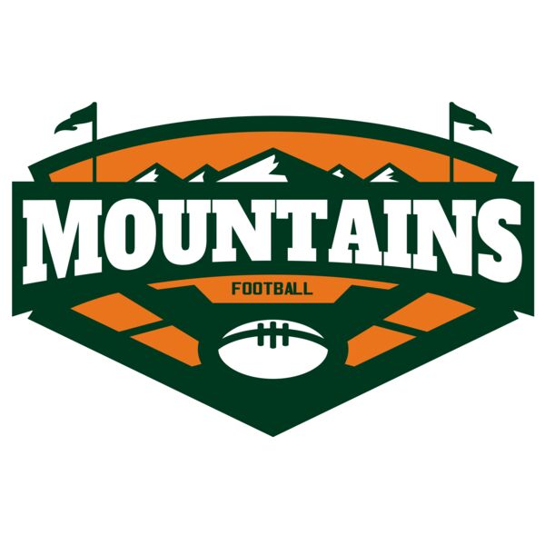 Mountains Football logo template 02 Vignette