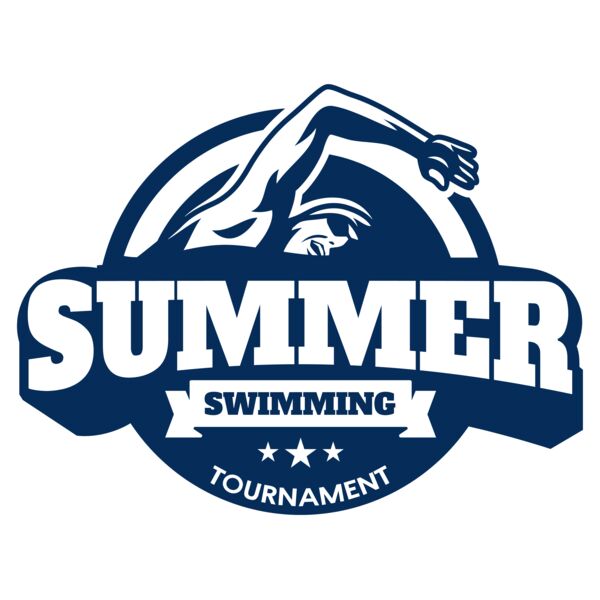 Summer Swimming Tournament logo template Vignette