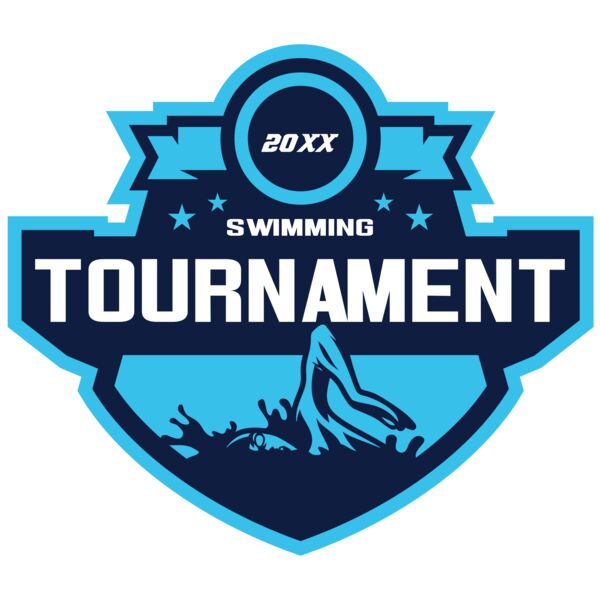 Swimming Tournament logo template Vignette