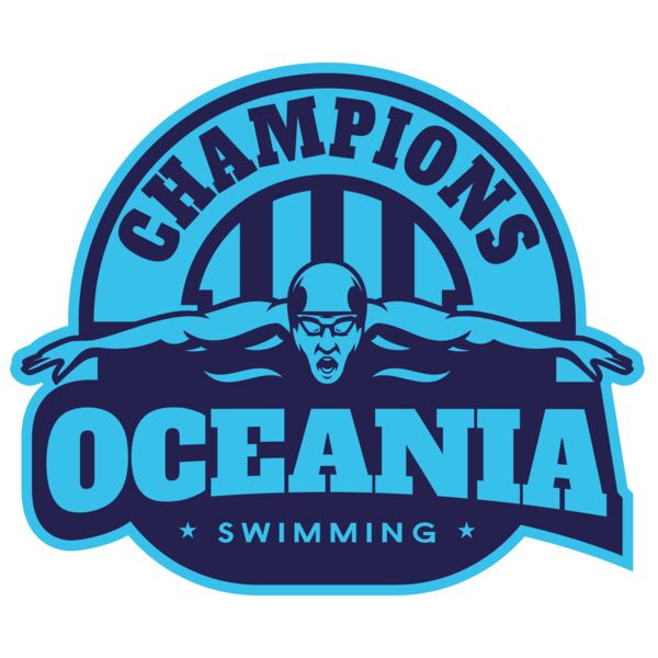 Oceania Champions Swimming logo template Vignette