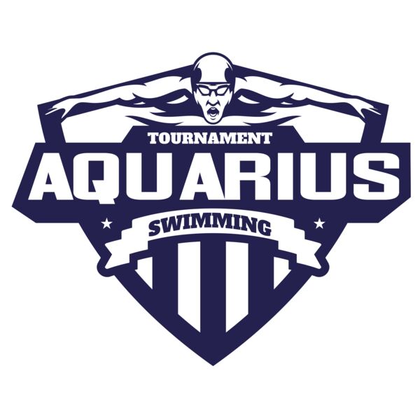 Aquarius Swimming Tournament logo template Vignette