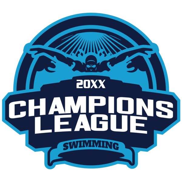 Champions League Swimming logo template Vignette