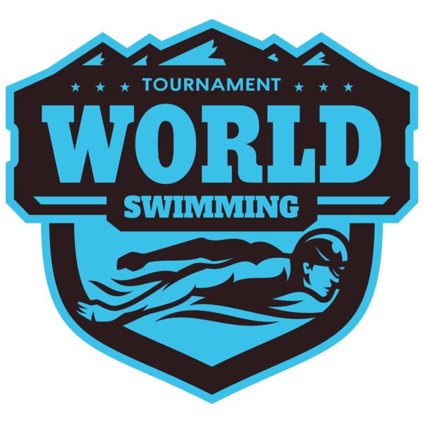 World Tournament Swimming logo template Vignette