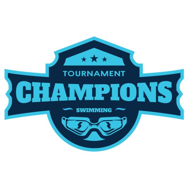 Champions Tournament Swimming logo template Vignette