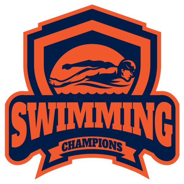 Swimming Champions logo template Vignette