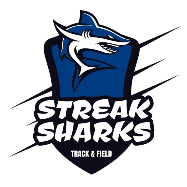 Sharks Track & Field Team Logo 01 Vignette
